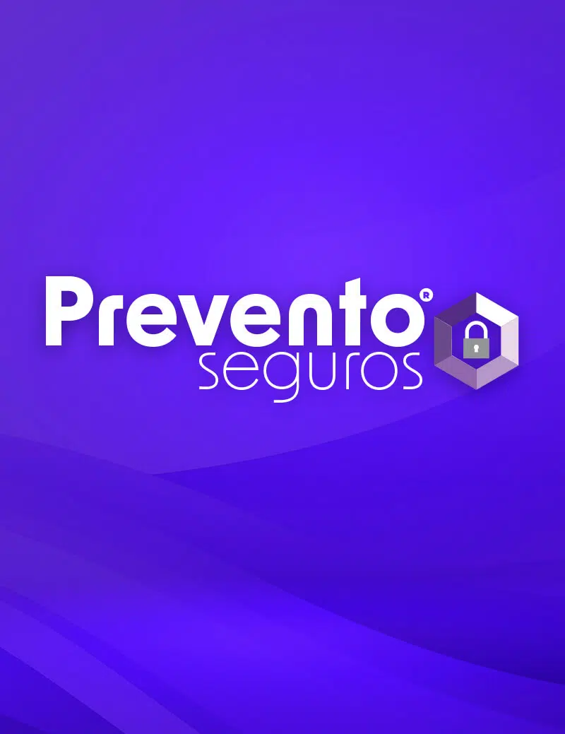 Logo y composición de portada para prevento seguros